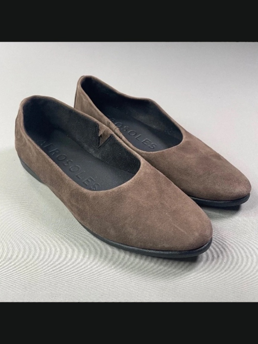 Aerosoles Shoes Womens 6 brown black suede leather bream ballet flats casual